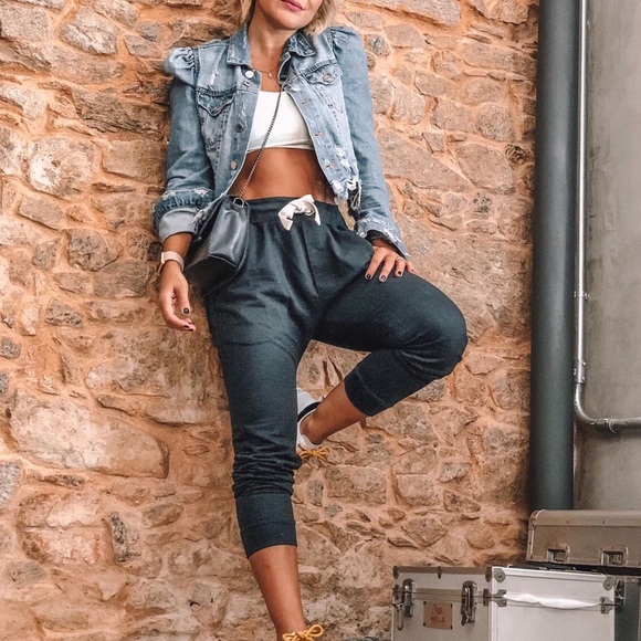 ZARA puffed Ripped Denim Jean Jacket - Picture 2 of 12